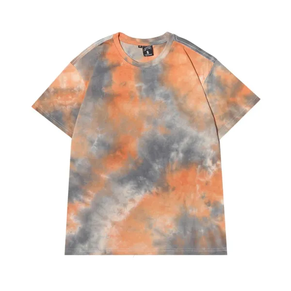 Design Abstract Brushstroke Print Black T-Shirt - 15