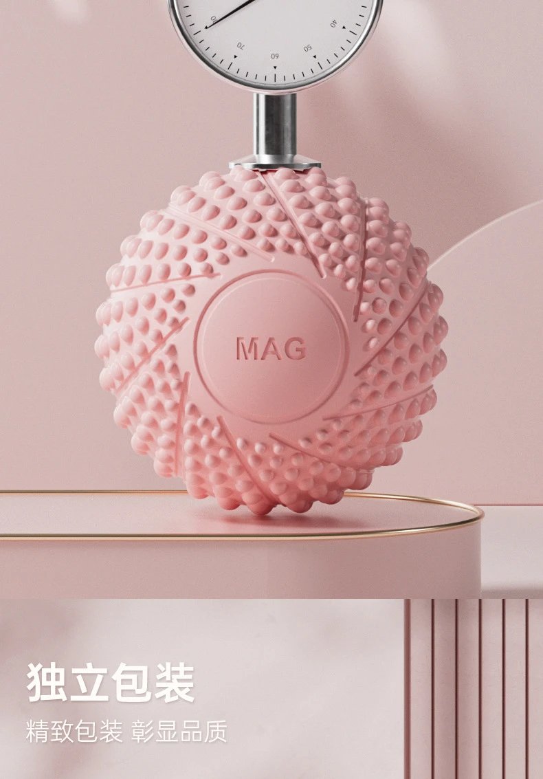 Design MAG Massage Ball Pink Textured Therapy Tool Electronics - 12