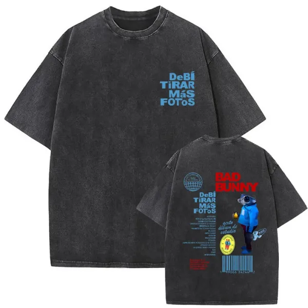 Bad Bunny x Design 'Debí Tirar Más Fotos' Washed Black T-Shirt - 1