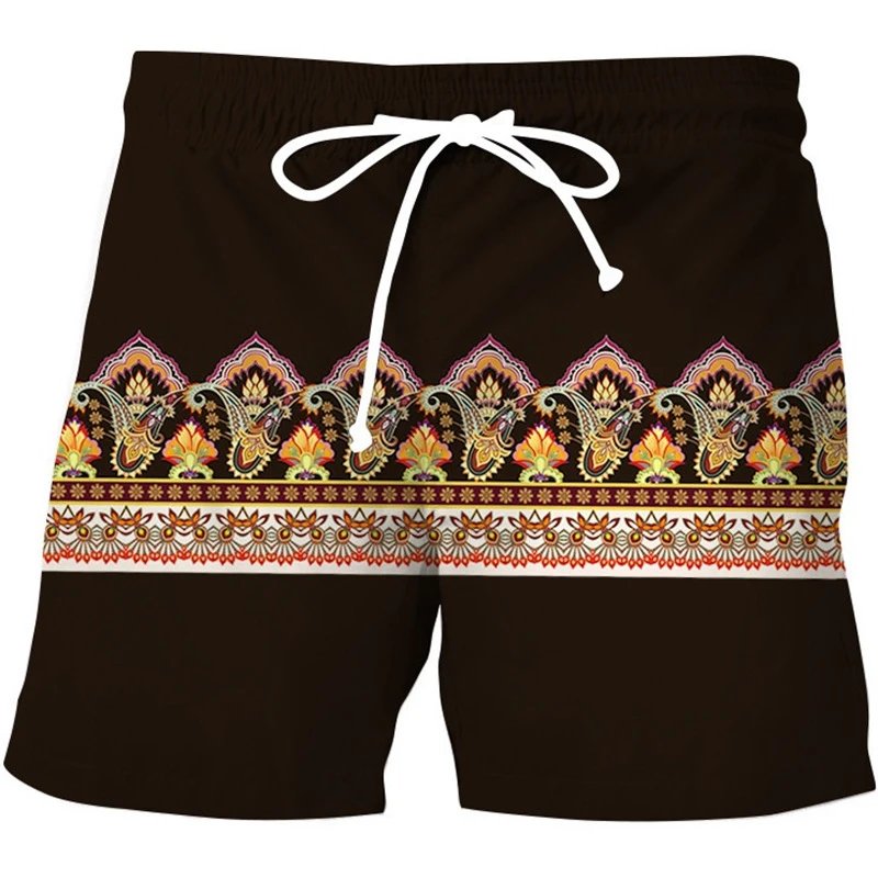 Design Striped Vertical Pattern Swim Trunks Swimwear - 5