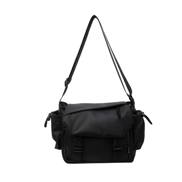 Design Utility Messenger Bag Black Crossbody Bag - 1