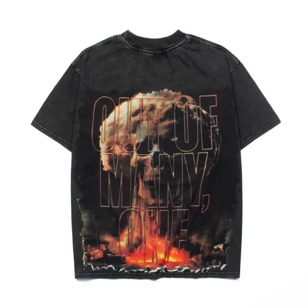 Godspeed Skeleton Newspaper Graphic T-Shirt Black - 26