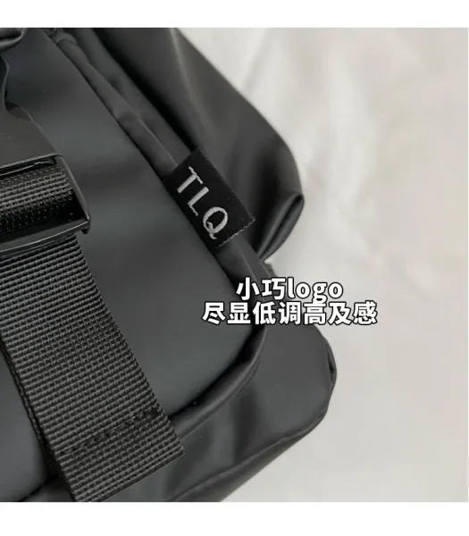 Design Utility Messenger Bag Black Crossbody Bag - 7