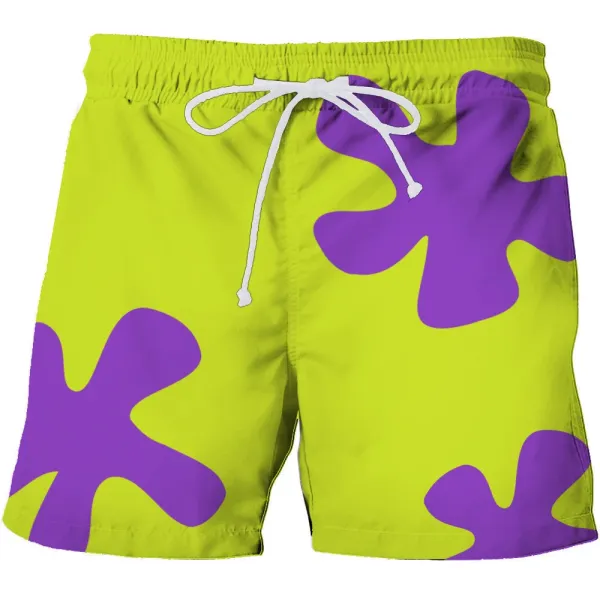 Design Akatsuki Cloud Print Swim Shorts Black Swimwear - 2