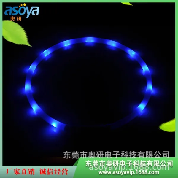 Design Asoya LED Light-up Neck Ring Blue Accessories - 1