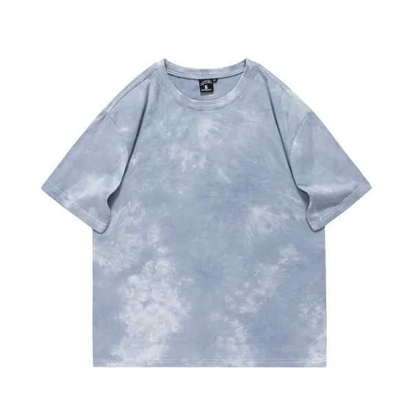Design Tie-Dye Oversized T-Shirt Light Blue - 1