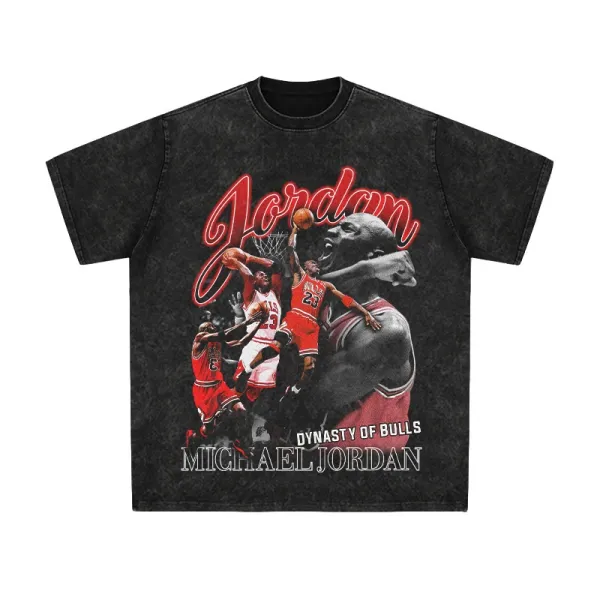 Chicago Bulls Michael Jordan Dynasty Graphic T-Shirt Black - 1