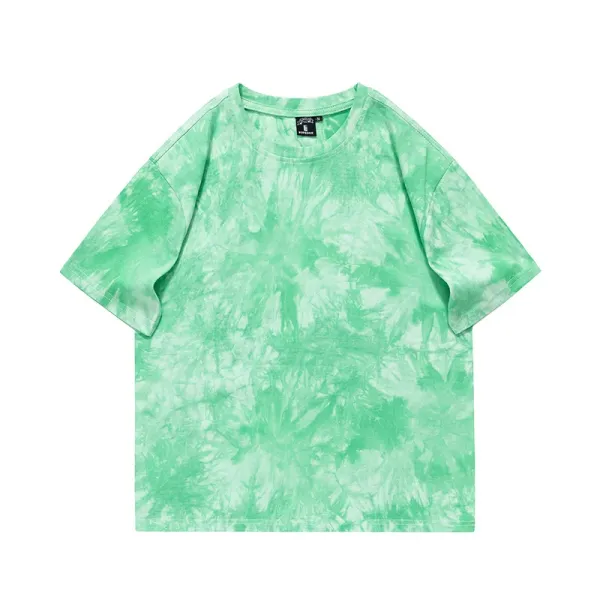 Design Tie-Dye Green Oversized T-Shirt - 1