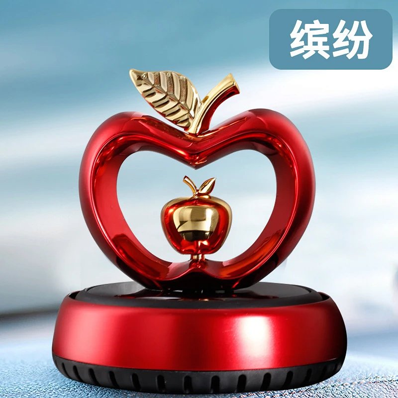 Apple-Shaped Car Air Freshener Red Gold Accessories