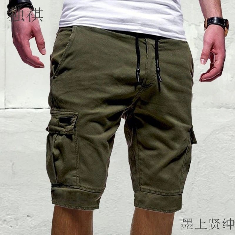 Men s Washed Cotton cargo shorts casual short pants for Male