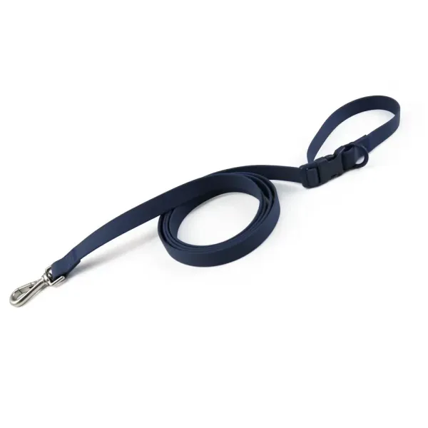 Design Silicone Dog Leash Navy Blue Accessories - 1
