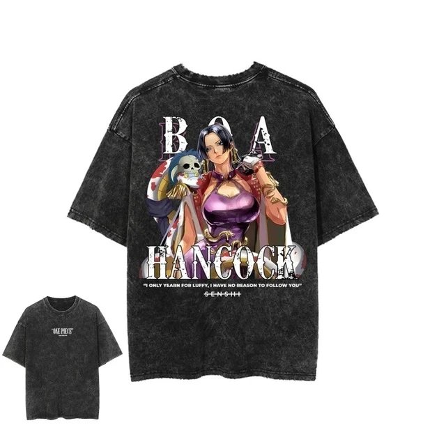 Oversized Vintage Washed Anime T-Shirt photo 8