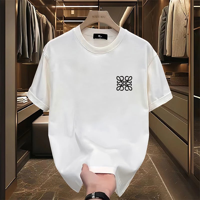 Design Basic Crew Neck White T-Shirt Tops.t Shirts - 6