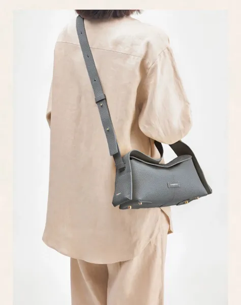 Jacquemus Le Chiquito Gray Pebbled Leather Underarm Bag Shoulder Bags - 17