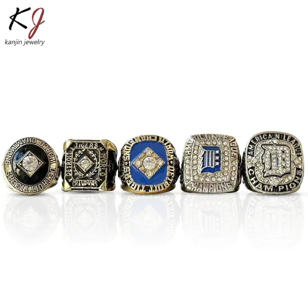 Design Kanjin Jewelry Detroit Tigers Championship Rings Set Red Wood Box Jewelry - 5