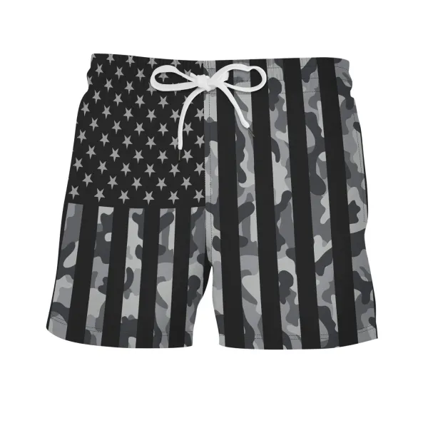 Design Akatsuki Cloud Print Swim Shorts Black Swimwear - 4