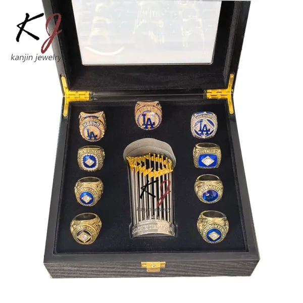Design Kanjin Jewelry MLB Championship Rings Display Set Black Jewelry - 3
