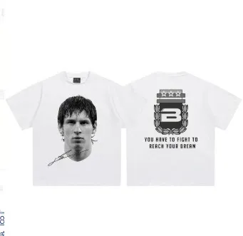 FC Barcelona Lionel Messi Portrait T-Shirt White - 1