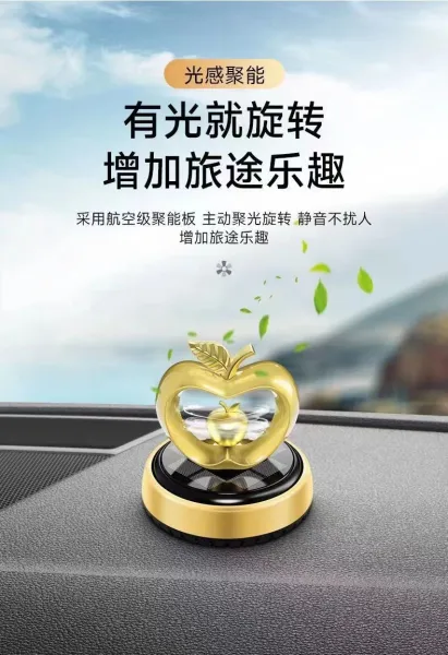 Design Apple-Shaped Car Air Freshener Blue Gold Accessories - 3