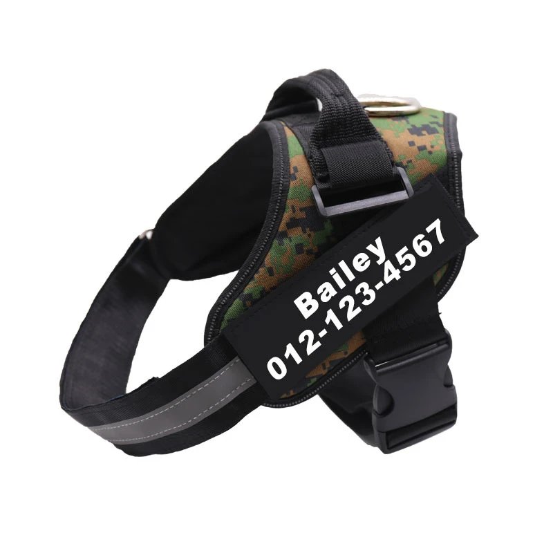 Design Custom American Flag Dog Harness with Personalized ID Tag Accessories - 23