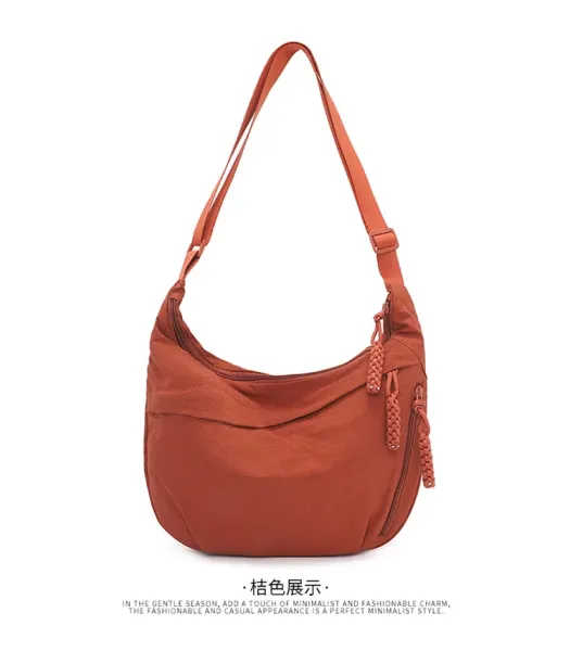 Design Hobo Bag Blue Minimalist Shoulder Bag - 40