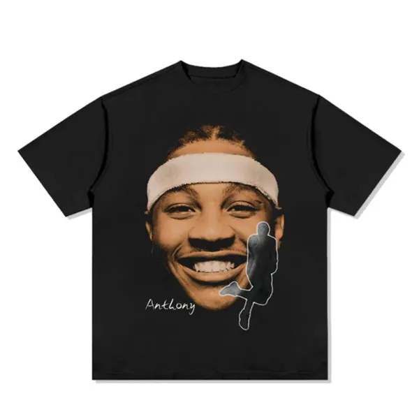 Design Anthony Carter Portrait Black T-Shirt - 1
