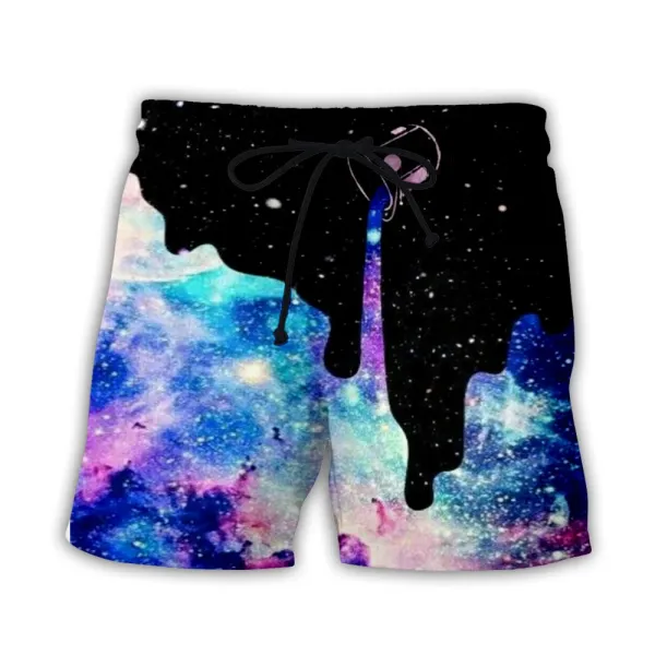Design Akatsuki Cloud Print Swim Shorts Black Swimwear - 7
