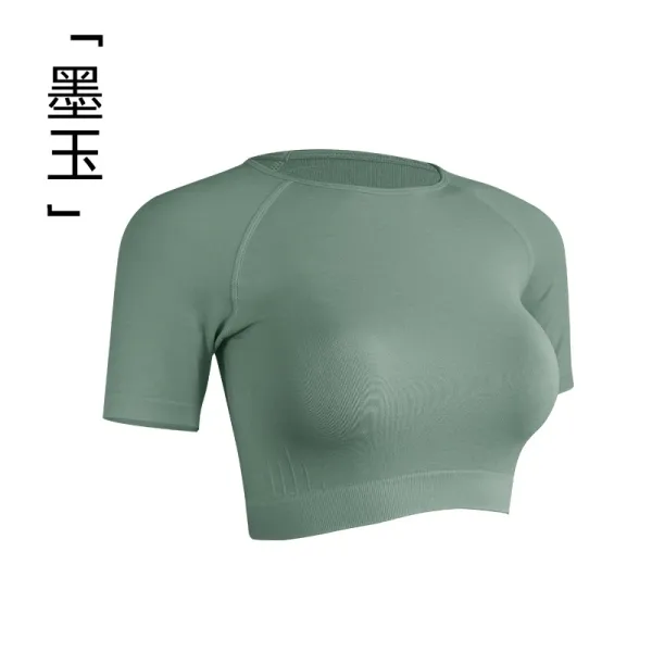 Design Cropped Performance Top Sage Green Activewear - 1