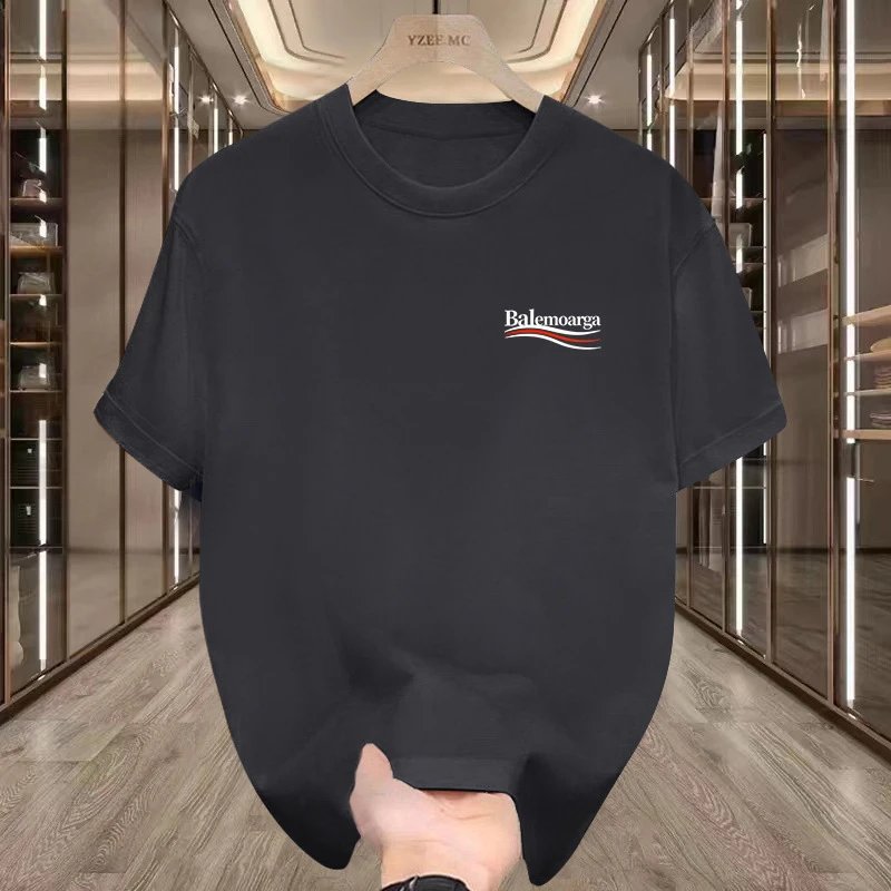 Design Balenciaga Logo Print Black T-Shirt T-Shirts - 5