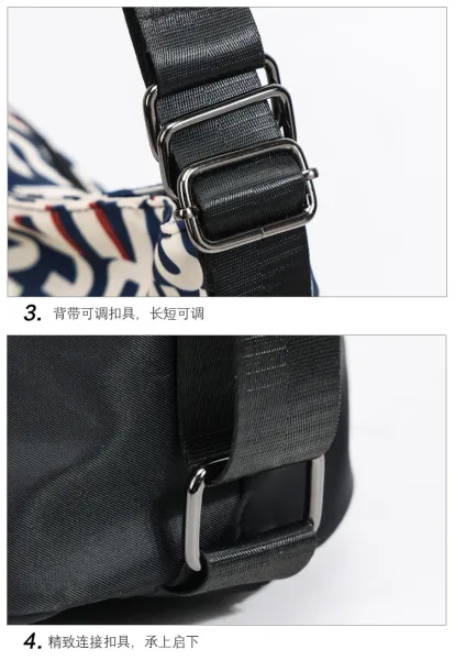 Design Bufan Collection Letter Print Navy Blue Shoulder Bag Shoulder Bags - 37