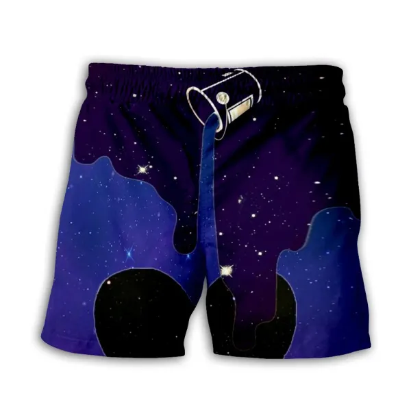 Design Akatsuki Cloud Print Swim Shorts Black Swimwear - 11