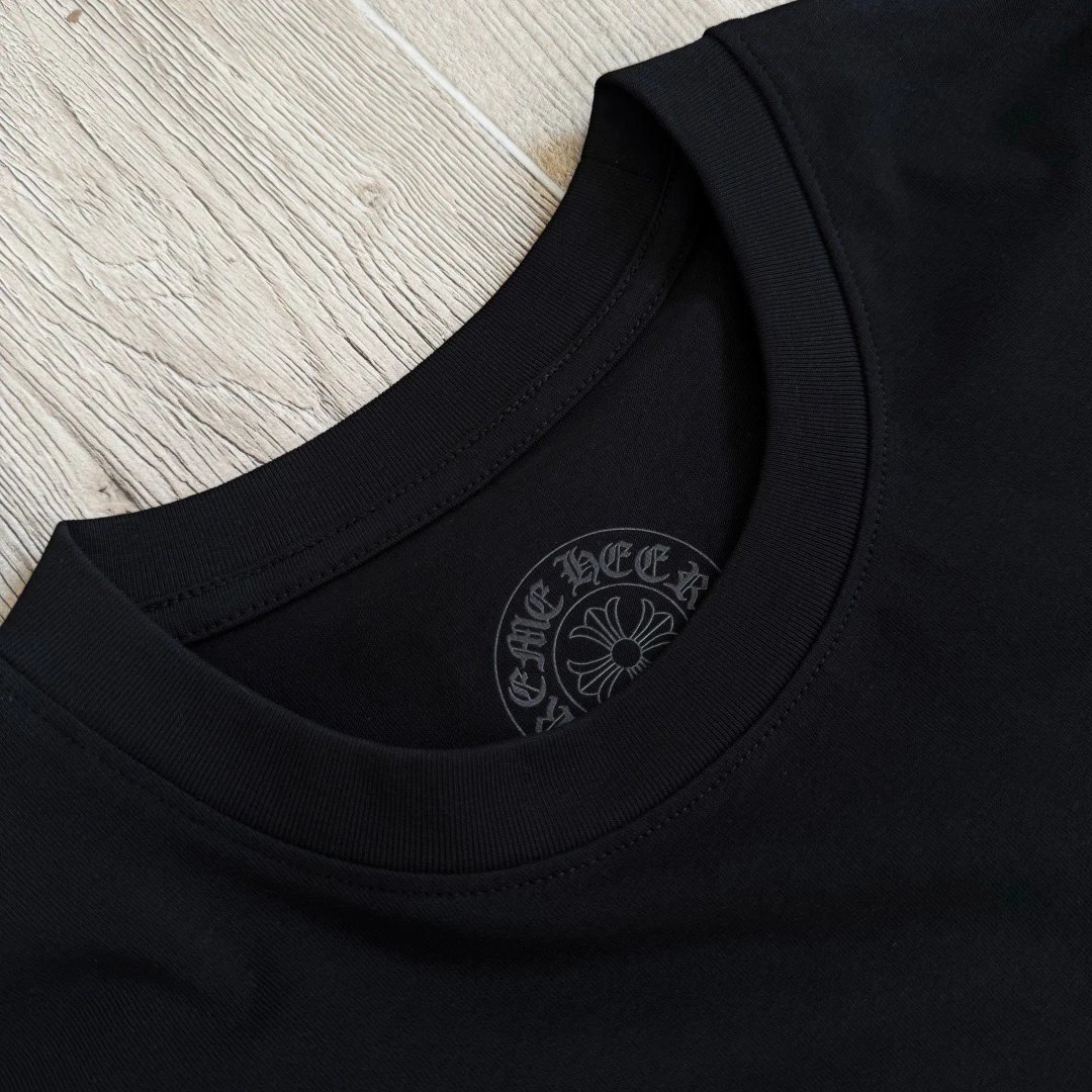 Chrome Hearts Circle Logo Pink Print White T-Shirt - 13