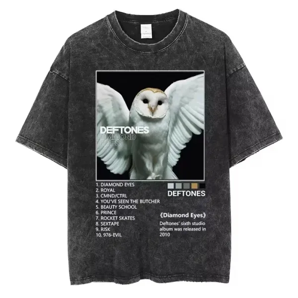 Design Deftones Diamond Eyes Album Art T-Shirt Black T-Shirts - 1