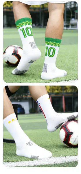 Design Germany National Team Socks White with Black-Red-Yellow Stripe Socks - 15