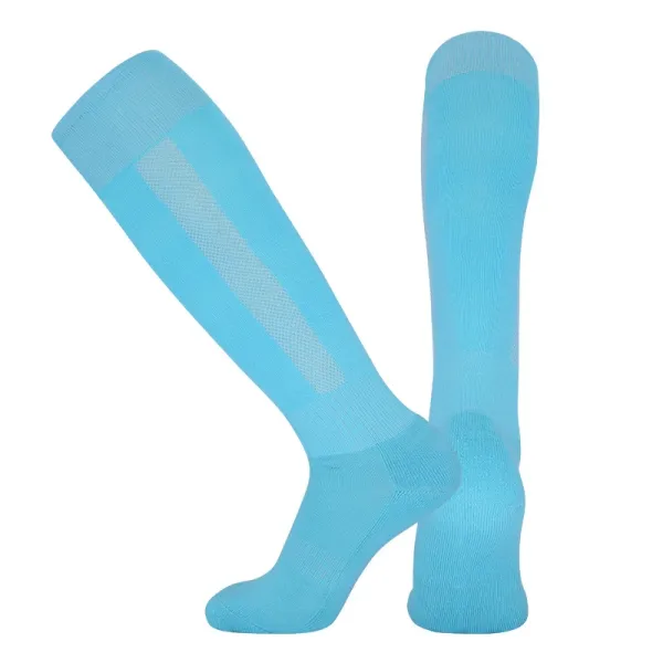 Design Knee-High Mesh Panel Socks Light Blue - 1