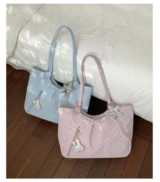 Design Polka Dot Tote Bag White - 24