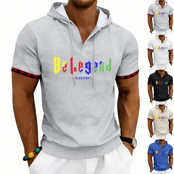 Design Be Legend Rainbow Print Hooded T-Shirt White Hoodie - 2