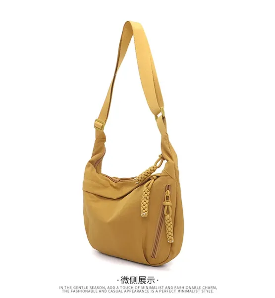 Design Hobo Bag Blue Minimalist Shoulder Bag - 16