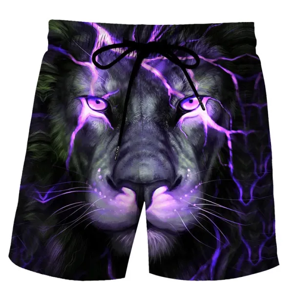 Design Akatsuki Cloud Print Swim Shorts Black Swimwear - 20