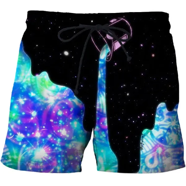 Design Akatsuki Cloud Print Swim Shorts Black Swimwear - 22