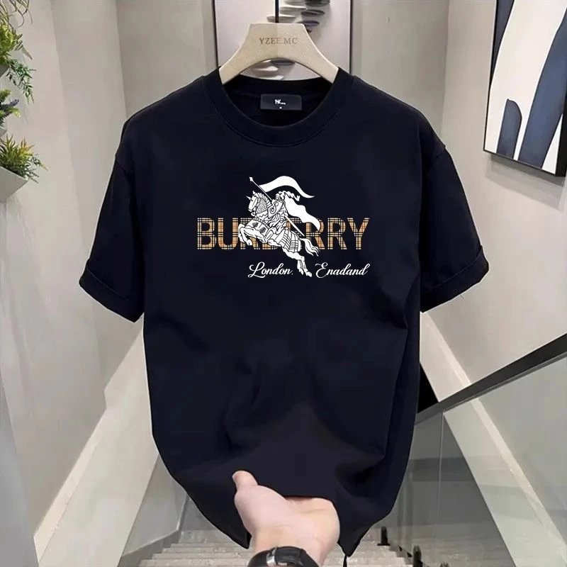 Burberry Knight Logo Print White T-Shirt - 8