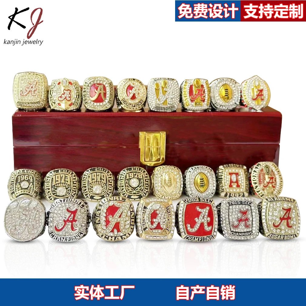 Design Kanjin Jewelry Alabama Crimson Tide Championship Rings Collection Multicolor Rings Jewelry - 2