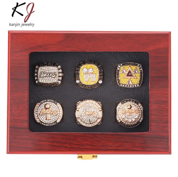 Design Kanjin Jewelry Los Angeles Lakers NBA Championship Rings Collection Display Box Jewelry - 2
