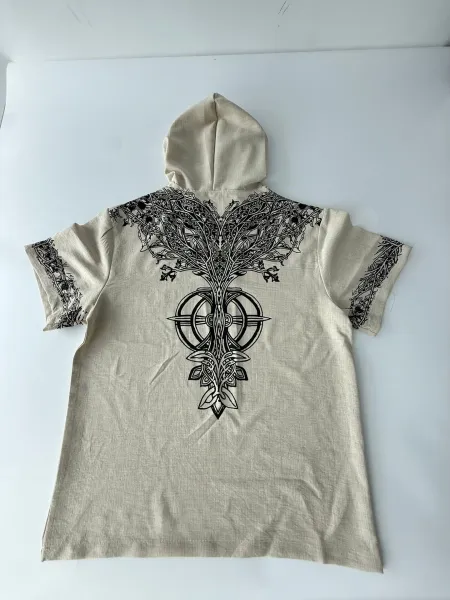 Design Tree of Life Hooded Tee Army Green Hoodie - 54