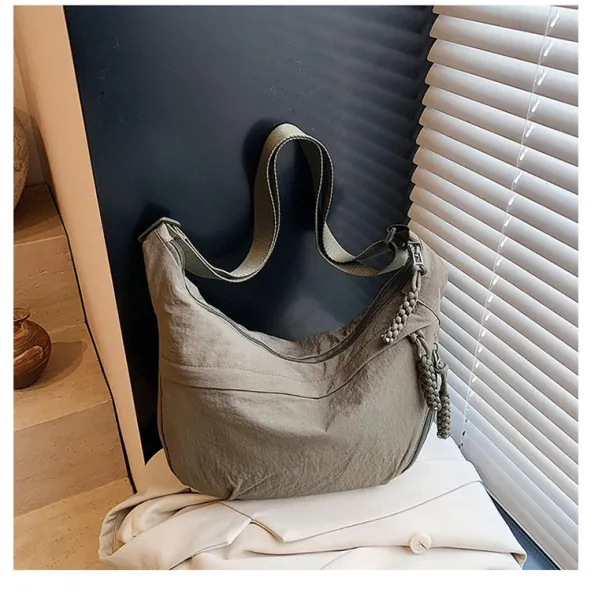 Design Hobo Bag Blue Minimalist Shoulder Bag - 28