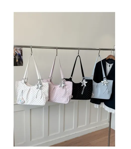Design Polka Dot Tote Bag White - 37