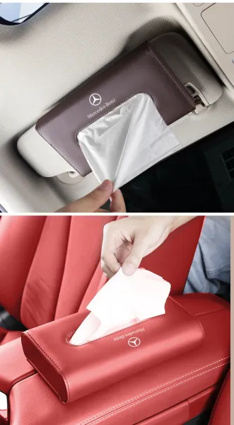 Design Mercedes-Benz Center Console Armrest Tissue Box Holder Black Automotive Accessory Accessories - 13