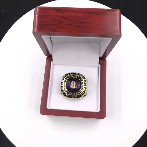 Los Angeles Lakers Kobe Bryant Championship Ring Purple Gold Ring Jewelry - 1