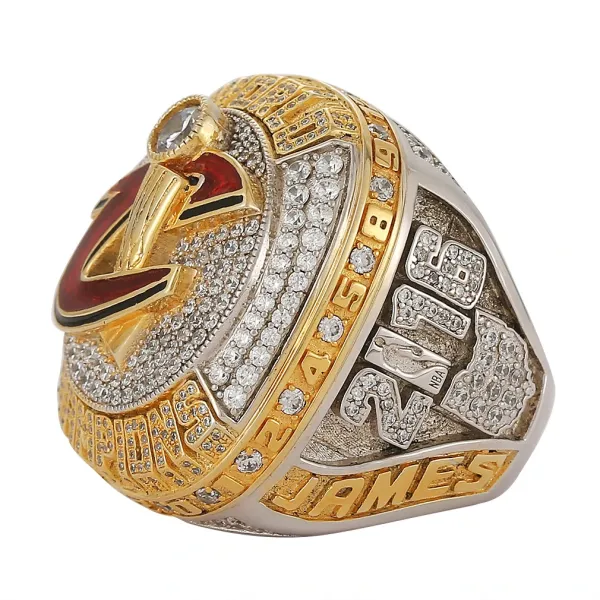 Design Cleveland Cavaliers Championship Ring Gold Red Crystal Jewelry - 5