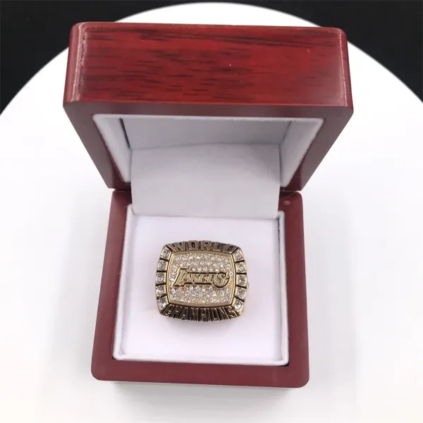 Los Angeles Lakers World Champions Ring Gold Tone Crystal-Embellished Ring Jewelry - 1